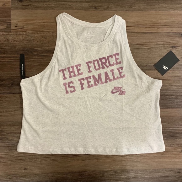 Nike The Force Is Female Gray Tank Top Size XL Activewear NEW - Picture 5 of 8